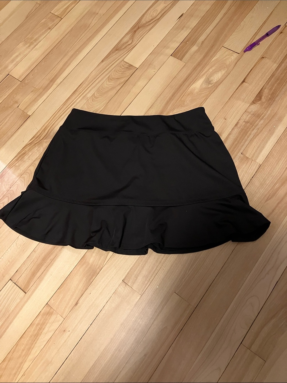Tommy Bahama Black Mini Golf Skort with Ruffle Hem